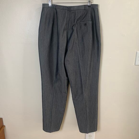 Larry Levine Suits Size 14 Women's Trouser Pants Gun Metal Gray Pockets Career - Picture 6 of 7
